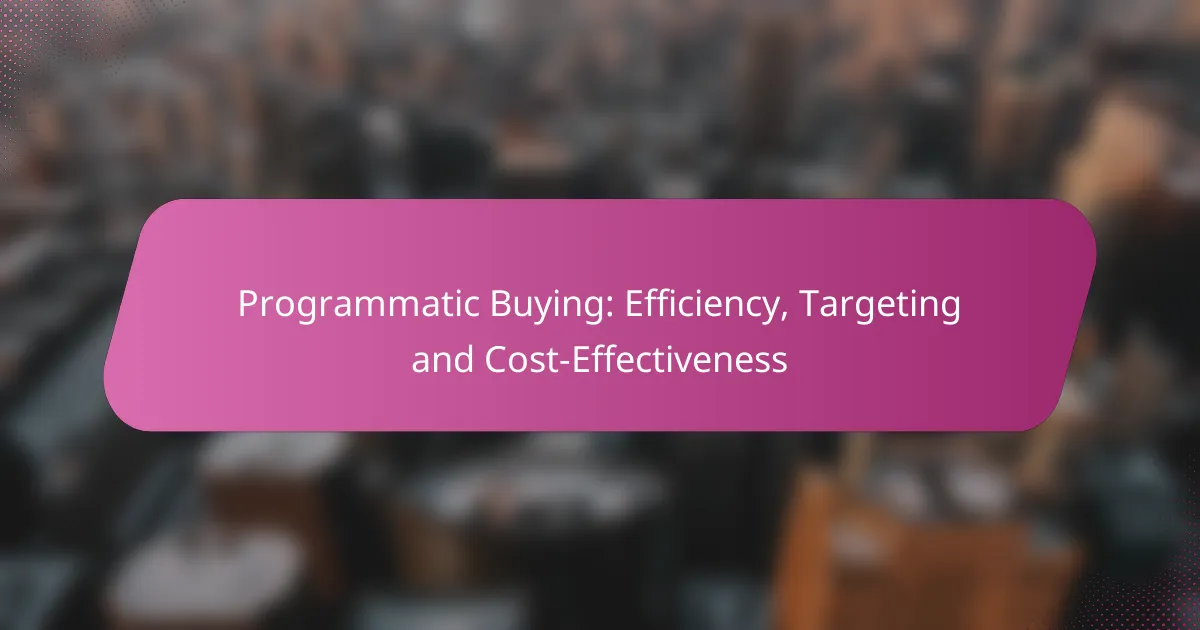 Programmatic Buying: Efficiency, Targeting and Cost-Effectiveness