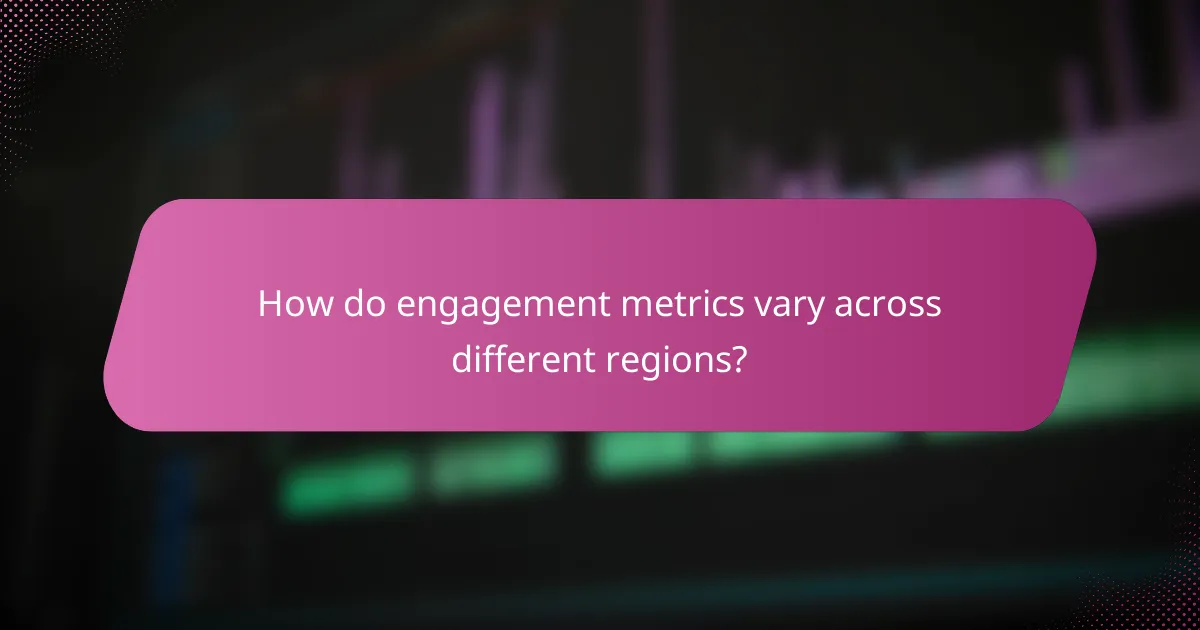 How do engagement metrics vary across different regions?